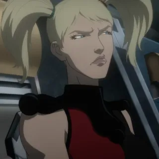 💉 1ff5e0da Harley Quinn Harley Quinn, DC Comics, Cartoon, blond, Pigtails telegram sticker