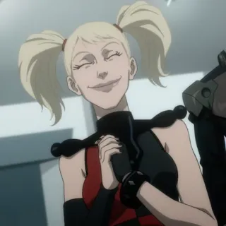 💉 36c9b85c Harley Quinn Harley Quinn, DC Comics, Cartoon, Bösewicht, Weibliche Figur, Zöpfe telegram sticker