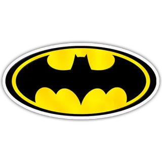 🔥 b49bf816 Batman 배트맨, 로고, 슈퍼히어로, 만화, DC 코믹스 telegram sticker