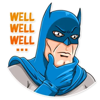 🤔 f0580cd6 Batman WELL
WELL
WELL
... batman, cómic, superhéroe, pensando, bueno telegram sticker