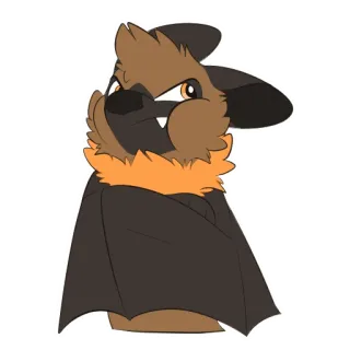 😤 c7e861a3 bat, animal, mammal, cartoon telegram sticker