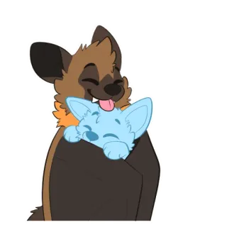 🤗 f886a455 bat, dog, cartoon, animal, cute, friendly telegram sticker