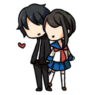 ❤️ 5ca87640 Anime, Pareja, Dibujos animados, Amor, Romántico telegram sticker