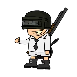 💎 d31991ff casque, arme, PUBG, jeu vidéo, personnage telegram sticker
