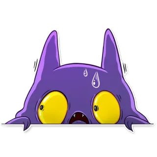 👀 ba422c44 Dessin animé, Monstre, Yeux, Violet, Mignon, Autocollant telegram sticker