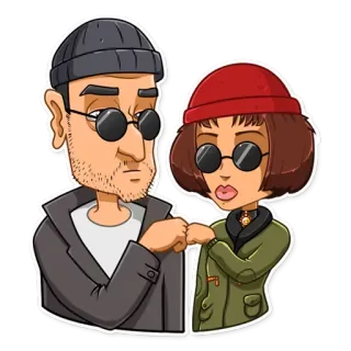 🤝 0419b2e9 persone, cartoni animati, coppia, amicizia, stile whatsapp sticker