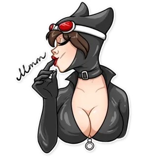 🤤 1076bc36 Catwoman Batman Mmm catwoman, dc comics, sexy, cattiva whatsapp sticker