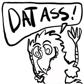 🐓 13ad506f DAT ASS! Desenho animado, Animal, Gíria, Engraçado, Pássaro telegram sticker