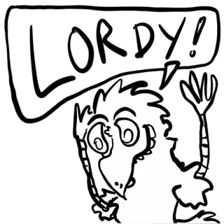 🐓 da01cb20 LORDY! pássaro, desenho animado, expressão telegram sticker