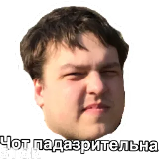 😒 b296cbc9 Чот падазрительна STQR Meme, Śmieszne, Podejrzane, Twarz, Rosyjski, Naklejka telegram sticker