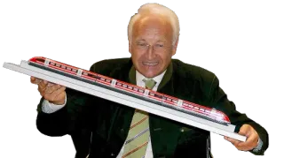 🚝 6616e940 ผู้ชาย, นักการเมือง, ถือ, รถไฟ, แบบ, ผมขาว, แว่นตา, สูท whatsapp sticker