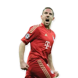 💪 3167381b Franck Ribéry piłka nożna, piłkarz, sportowiec, bayern monachium, zawodnik telegram sticker