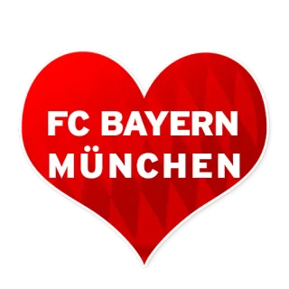 💌 33b2831d FC BAYERN MÜNCHEN piłka nożna, piłka nożna, sport, klub, serce telegram sticker