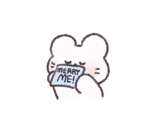 🦟 0d079a11 MERRY ME! kawaii, boda, matrimonio, propuesta, lindo, animación telegram sticker