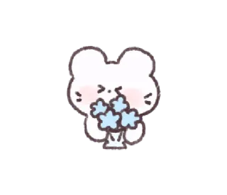🦟 b68bdbe8 lindo, ratón, flor, dibujos animados, adorable, caprichoso, kawaii telegram sticker