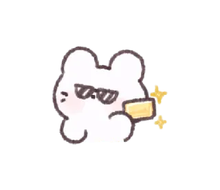 🐜 c55a3e63 mono, oso, gafas de sol, guay, animal, brillo telegram sticker