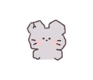 🐜 e8b92c91 Dibujo animado, Sticker, Animal, Lindo, Ratón, Gris telegram sticker