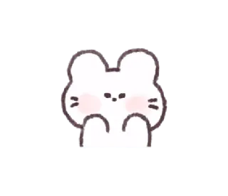🐜 f0068d8e mono, kawaii, animal, dibujo animado, oso, blanco, ilustración telegram sticker