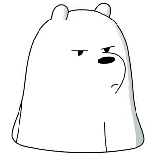 😠 0c5213da Ice Bear We Bare Bears cartoon, bear, ice bear, character, we bare bears telegram sticker