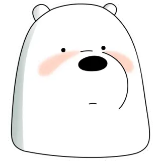 😳 10d43327 Ice Bear We Bare Bears cartoon, bear, ice bear, we bare bears, animal telegram sticker