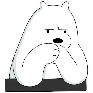 😑 339f57ca Ice Bear We Bare Bears ice bear, we bare bears, cartoon, bear, cute, sticker, polar bear telegram sticker