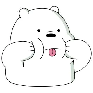 😋 50505812 Ice Bear We Bare Bears cartoon, polar bear, we bare bears, ice bear, funny, cute, sticker telegram sticker