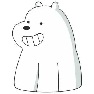😬 52af33a6 Ice Bear We Bare Bears cartoon, bear, ice bear, we bare bears, polar bear, animated, cute telegram sticker