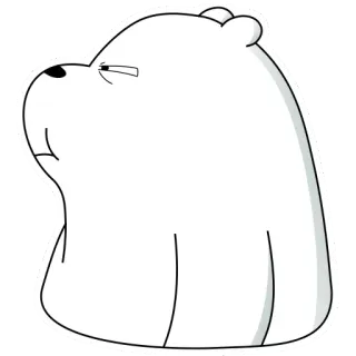 😑 601e5382 Ice Bear We Bare Bears cartoon, polar bear, ice bear, we bare bears, sticker, animation, character, cute telegram sticker