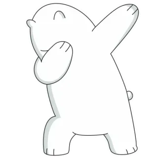 😎 6e2acfd8 Ice Bear We Bare Bears cartoon, bear, white bear, ice bear, we bare bears, animated, cute, funny telegram sticker