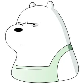 😑 8a903b92 Ice Bear We Bare Bears ice bear, we bare bears, cartoon bear, animation, funny, character telegram sticker