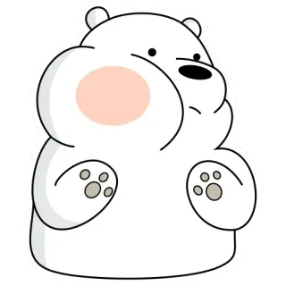 🤗 bb3eafed Ice Bear We Bare Bears bear, cartoon, cute, animal, ice bear, we bare bears telegram sticker
