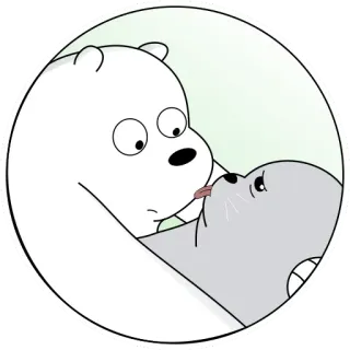 😗 d803e5b2 cartoon, bear, seal, licking, animation, animal telegram sticker