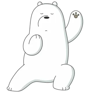 💆‍♂ e4ecbfe9 Ice Bear We Bare Bears Ice Bear, We Bare Bears, Cartoon, Polar Bear, Character telegram sticker