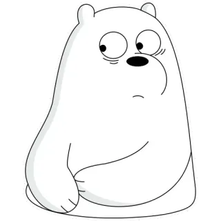 😲 e6ed7573 Ice Bear We Bare Bears cartoon, bear, Ice Bear, cute, animal telegram sticker