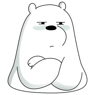 😠 eb6bb4c2 Ice Bear We Bare Bears ice bear, we bare bears, cartoon, bear, animal telegram sticker