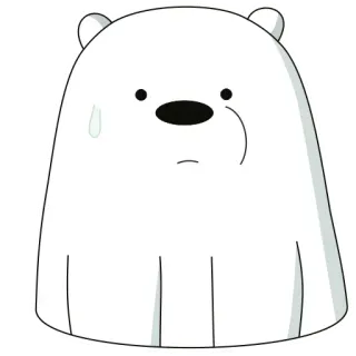 😓 ef070dd9 Ice Bear We Bare Bears cartoon, bear, white bear, ice bear, we bare bears telegram sticker