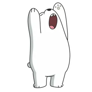 😴 f2808d0a Ice Bear We Bare Bears ice bear, we bare bears, cartoon, polar bear, animation telegram sticker