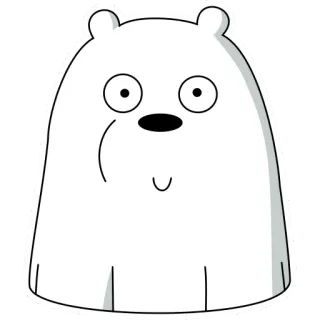 🙂 f59e5873 Ice Bear We Bare Bears cartoon, bear, ice bear, animal, we bare bears telegram sticker