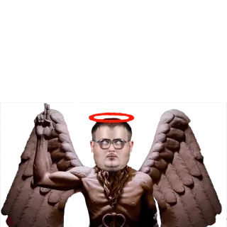 👹 b3bbc676 angelo, ali, dito medio, offensivo, statua whatsapp sticker