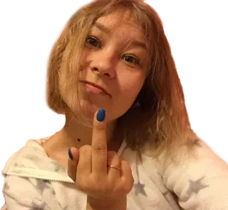 🖕 88646bbb Stinkefinger, beleidigend, Geste, Frau, Vogelfinger, unhöflich, Beleidigung telegram sticker