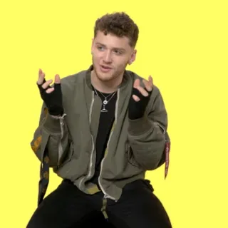 🌿 33ae53f3 homme, personne, portrait, mâle, geste, assis whatsapp sticker