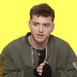 🌿 745c583c homme, personne, portrait, jeune homme, cheveux bouclés whatsapp sticker