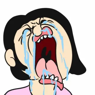 😱 13da7a01 哭, 情绪, 悲伤, 卡通, 角色, 眼泪, 哭泣, 难过 telegram sticker