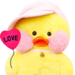 😘 0040abe7 LOVE bebek, cinta, imut, hewan, hati, balon telegram sticker