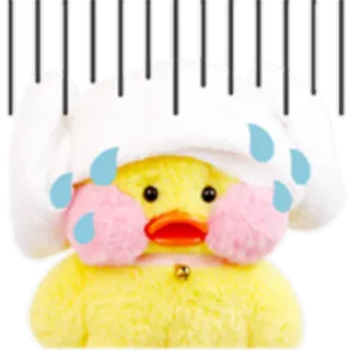 😅 1ee1d27d bebek, menangis, sedih, imut, binatang, boneka telegram sticker