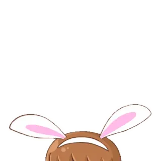 😶 b21c63d1 Animé, Oreilles de lapin, Dessin animé, Autocollant telegram sticker