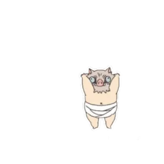 🙋 02400e32 Inosuke Hashibira Demon Slayer Inosuke Hashibira, Demon Slayer, anime, manga, boar mask, character whatsapp sticker