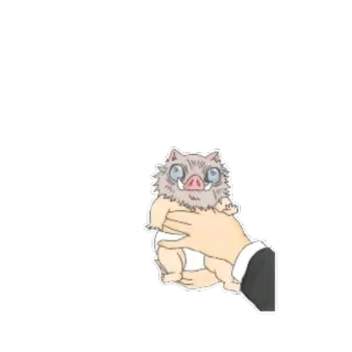 🤭 0b72ddc6 Inosuke Hashibira Demon Slayer Inosuke Hashibira, baby, Demon Slayer, anime, manga, cute whatsapp sticker