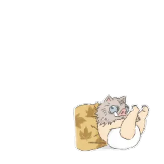 😆 237308b4 Inosuke Hashibira Demon Slayer anime, demon slayer, inosuke, cute, funny, character whatsapp sticker