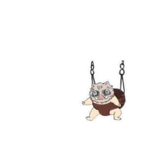 😂 2702c051 Inosuke Hashibira Demon Slayer Inosuke Hashibira, Demon Slayer, anime, manga, swing, chibi whatsapp sticker